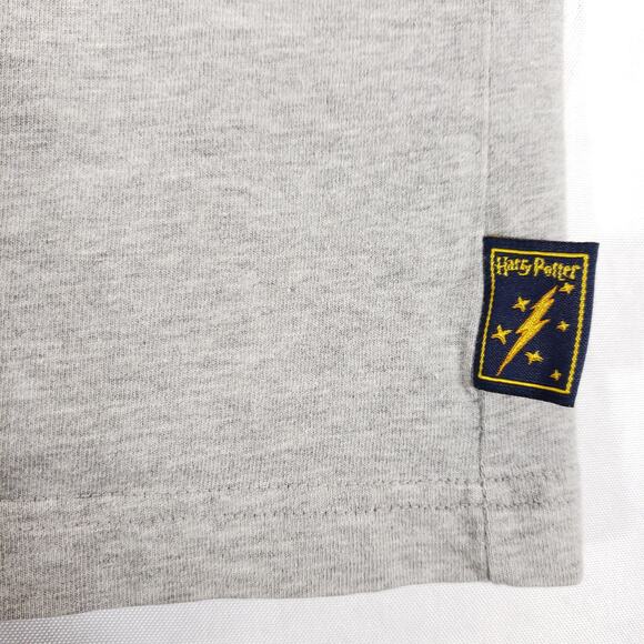 Vintage Harry Potter T Shirt Adult Medium Gray Embroidered Hogwarts Crest 2001 - Picture 7 of 16